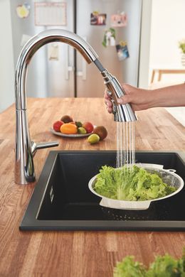 фотографія Змішувач для кухні з висувним виливом Grohe Zedra (32294002)
