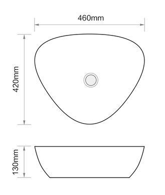 фото Раковина накладна Mixxus Premium WAVE-0104 MARBLE 460х420х130mm (MP6534)