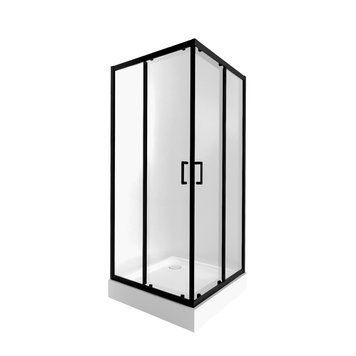 фото Набор Qtap душевая кабина Taurus BLA1099SC6 Clear 2020x900x900 мм + поддон Tern 309912C 90x90x12 см с сифоном