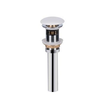 фотографія Донний клапан для раковини Qtap PU02O 70х70х227.5 White з переливом