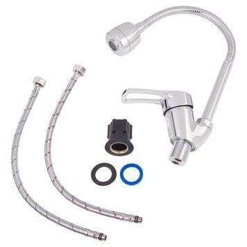 фото Смеситель для кухни Lidz Agata 008F4 с гибким изливом (k40) LDAGA008F4CRM35126 Chrome