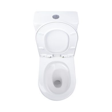 фотографія Унітаз-моноблок підлоговий Qtap Swan Ultra Quiet безобідковий з сидінням Soft-close WHITE QT16226080AW