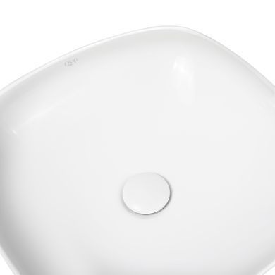фото Раковина-чаша Qtap Kolibri 400х400х140 White с донным клапаном QT10117040TW
