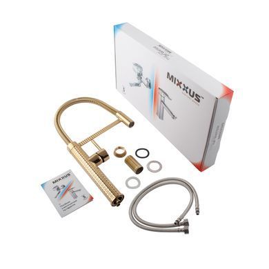 фото Змішувач для кухні Mixxus Premium Spark 017 GOLD (MI6972)