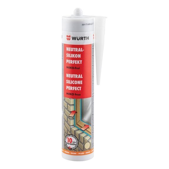 фото Герметик силіконовий PERFECT, коричневий, 310 ml