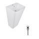 Комплект Qtap Tern: Раковина напольная моноблок 440х380х830 мм White + Донный клапан PU02O