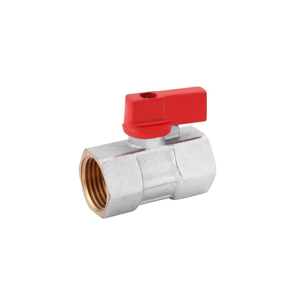 фото Кран шаровой Karro "Standart" 1/2" ВВ "Mini" PN30 ручка, никелированный