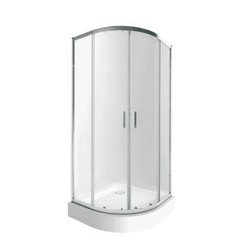 фото Набор Qtap душевая кабина Taurus CRM1011AC6 Clear 2020x1000x1000 мм + поддон Robin 301112 100x100x12 см с сифоном
