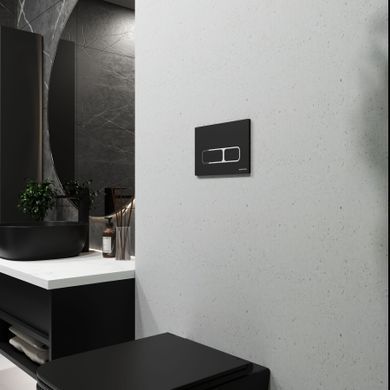 фотографія Інсталяція Koller Pool AQUA LINE + EDGE Black панель змиву + унітаз підвісний GRACE з сидінням Soft-close (змив Тоrnado 3)