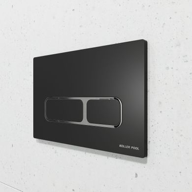 фотографія Інсталяція Koller Pool AQUA LINE + EDGE Black панель змиву + унітаз підвісний GRACE з сидінням Soft-close (змив Тоrnado 3)