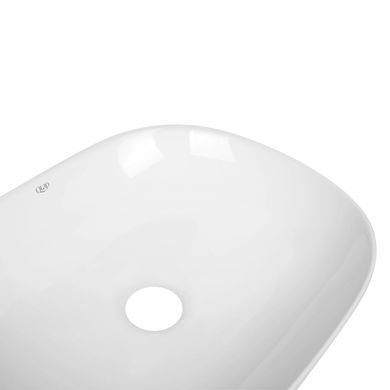 фотографія Комплект Qtap Aquarius: Раковина накладна прамокутна 465x375x115 мм White + Донний клапан PU02