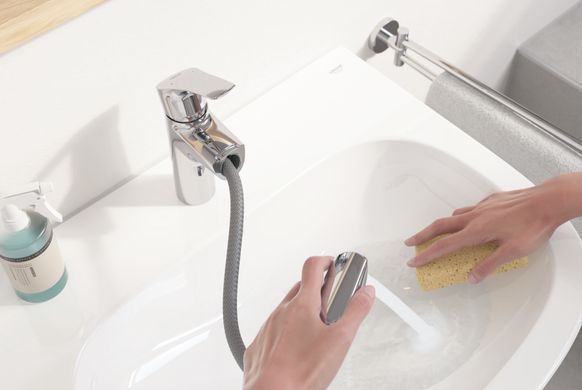 фотографія Змішувач для раковини з висувним виливом Grohe Eurosmart New (23976003)