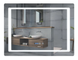 фото Дзеркало MIXXUS STYLE MR03-90x70 з LED Touch, Anti-fog, димером, рег. яскравості, годинником (MI6007)
