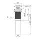 Донный клапан для раковины Qtap PU03 70х70х227.5 Matt black
