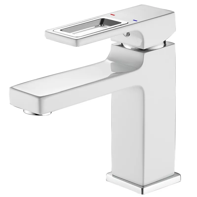 фото Змішувач для умивальника Mixxus Premium DANTE 001 NUT White-Chrome (MI6792)