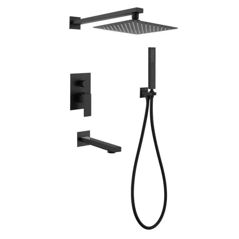фото Встраиваемая душевая система Mixxus KUB-009 Inner Black (нерж. сталь) (MI5946)