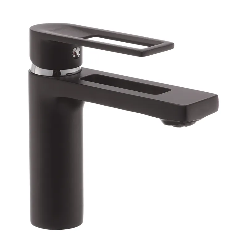 фото Змішувач для умивальника Haiba Foster 001 Black (HB0964)