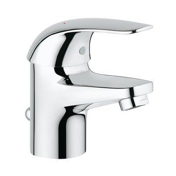 фотографія Смеситель для раковины Grohe Euroeco S-Size 23262000 с донным клапаном: совершенное решение для маленьких раковин.Смеситель для раковины Grohe Euroeco S-Size 23262000 с донным клапаном - это удивительное сочетание функциональности и компактности, созд
