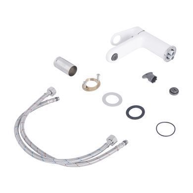 фотографія Змішувач для раковини Qtap Jay QTJAY270CRW45551 Chrome/White