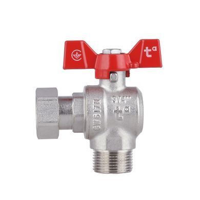 фотографія Кран кульовий з накидною гайкою Thermo Alliance Forte 3/4" ВЗ для води кутовий SF224W20