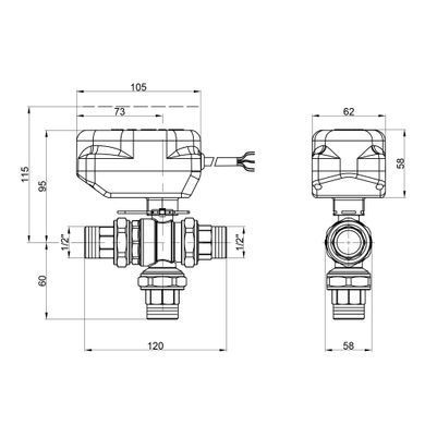 фотографія Кран кульовий зонний Icma 1/2" №344