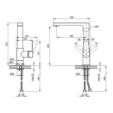 фото Смеситель для кухни Qtap Stenava QTST10M45102C Chrome