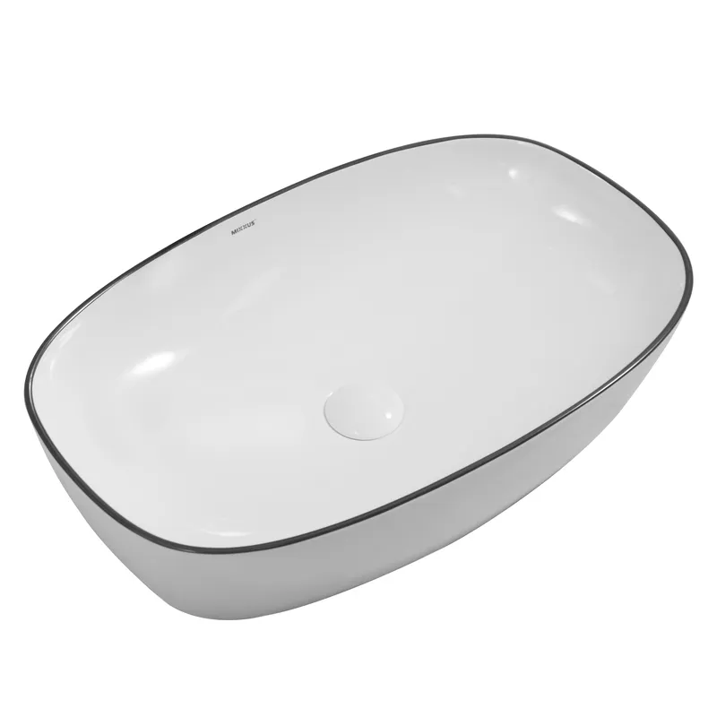 фото Раковина накладна Mixxus Premium DIVERSE-0111 EDGE BLACK 600х380х140mm (MP6562)