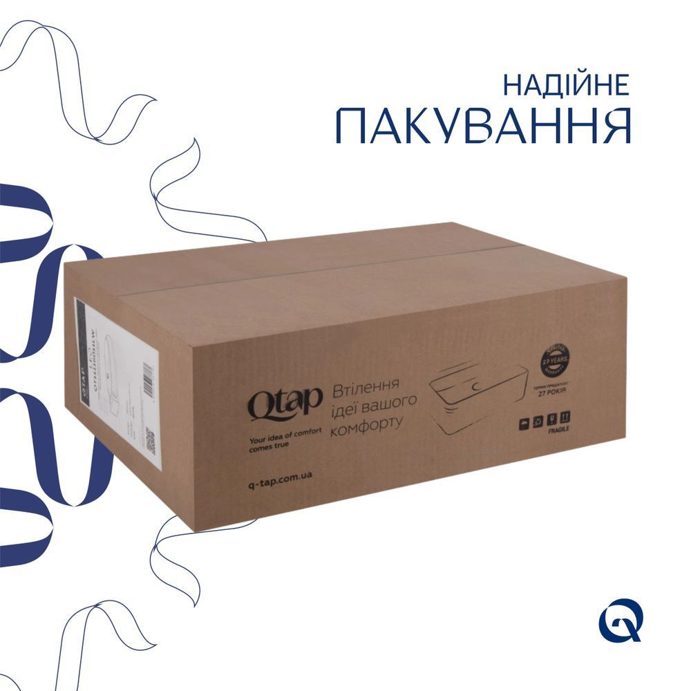 фотографія Раковина Qtap Leo 430x285x160 White QT11111008LW