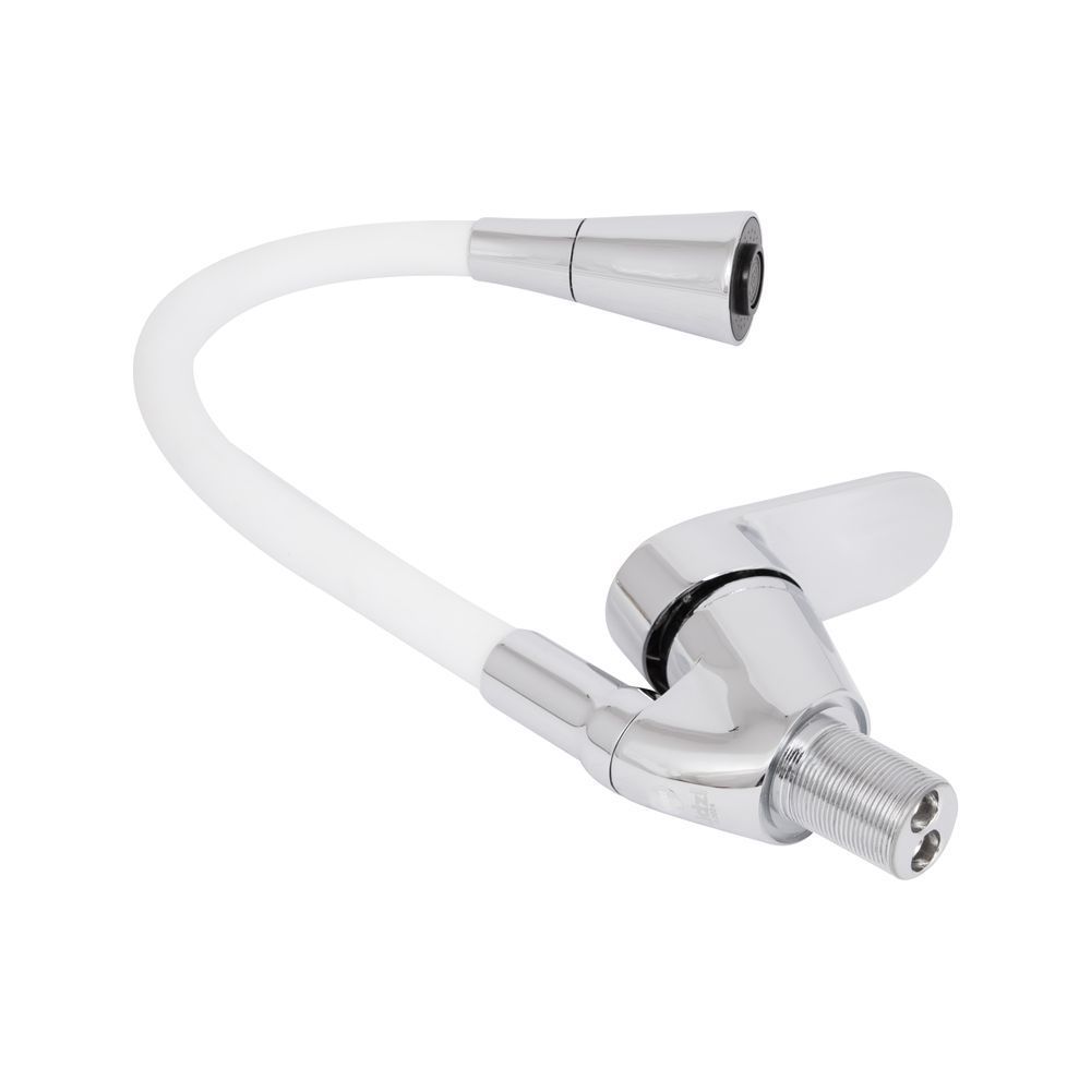 фото Смеситель для кухни Lidz Tani 008F3 с гибким изливом (k40) LDTAN008F3WCR37037 Chrome/White
