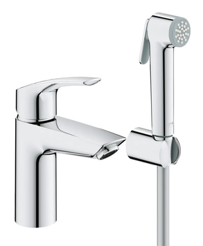 фото Змішувач для раковини з гігієнічним душем Grohe Eurosmart New (23124003)
