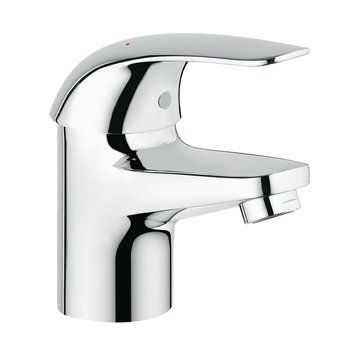 фотографія Смеситель для раковины Grohe Euroeco S-Size 32734000: Экономичная Элегантность для Вашей ВаннойСмеситель для раковины Grohe Euroeco S-Size 32734000 является отличным сочетанием бюджетной цены и надежной функциональности из линейки продукции Grohe Euro