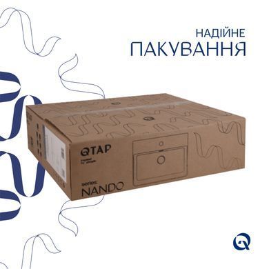 фотографія Комплект Qtap Nando LT: Раковина підвісна прамокутна 500х420х130 мм White + Донний клапан PU02O