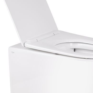фотографія Унітаз підлоговий Qtap Swan безобідковий з сідінням Soft-close QT16223178W
