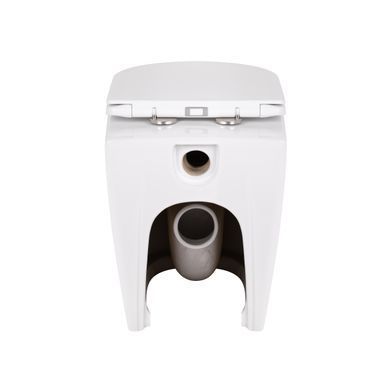 фотографія Унітаз підлоговий Qtap Swan безобідковий з сідінням Soft-close QT16223178W