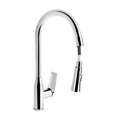 фото Смеситель для кухни Qtap Vlasta New с выдвижным изливом QTVLA344CRM45646 Chrome