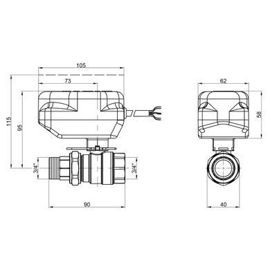 фотографія Кран кульовий зонний Icma 3/4" №341