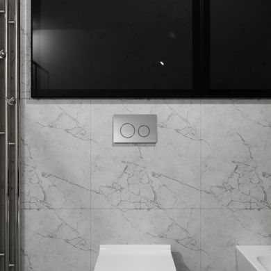 фотографія Інсталяція KollerPool AQUA LINE + TWIST Chrome панель змиву + підвісний унітаз ROUND з сидінням Soft-close ( змив Tornado 3,0 )