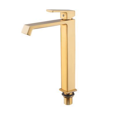 фотографія Змішувач для умивальника Haiba GAUDI 001 (HIGH) BRUSHED GOLD (HB9597)