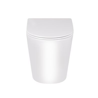 фотографія Унітаз підлоговий Qtap Swan безобідковий з сідінням Soft-close QT16223178W