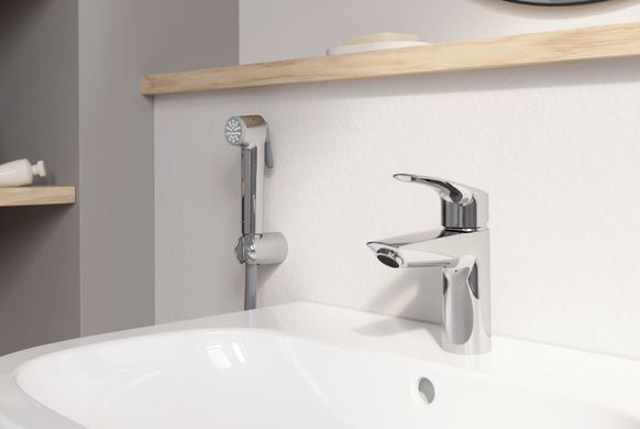 фотографія Змішувач для раковини з гігієнічним душем Grohe Eurosmart New (23124003)