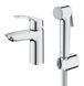 Змішувач для раковини з гігієнічним душем Grohe Eurosmart New (23124003)