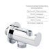 Комплект для душа Qtap Ustek Chrome: Смеситель QTUST6216107ODC + Лейки (QTRUC125CRM45952,QTHLA107CRM45948) + Шланг QTHADPVC200C + QTCRMBH030