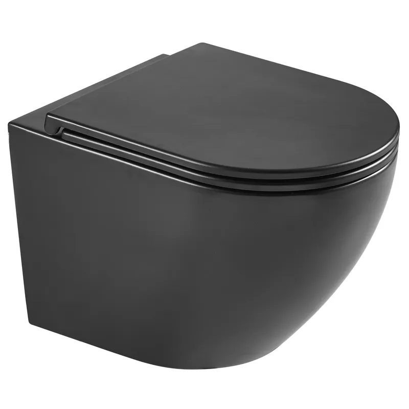 фото Унітаз підвісний Mixxus Premium ELLIPSE-0303-T3 BLACK 520х365х360mm,система змиву TORNADO 3.0 (MP6591)