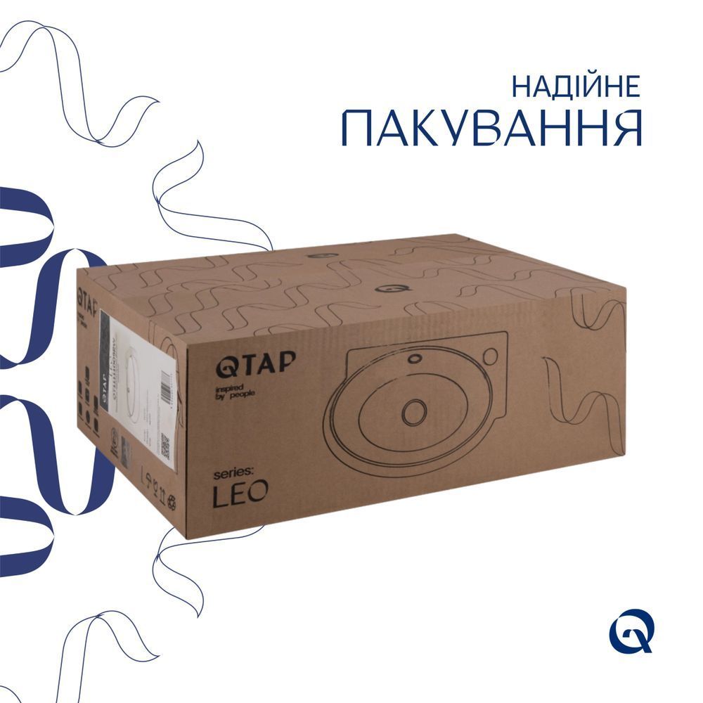 фотографія Раковина Qtap Leo 430x285x160 White QT11111008RW