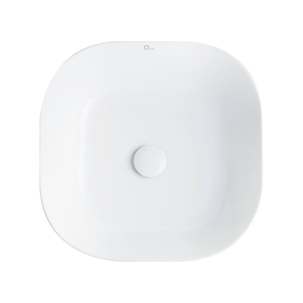 фото Раковина-чаша Qtap Kolibri 430х430х150 White с донным клапаном QT1011K396W
