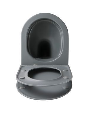 фото Унітаз підвісний MIXXUS PREMIUM TOPPER-0303-R GRAY 495x370x350mm система змиву RIMLESS (MP6657)