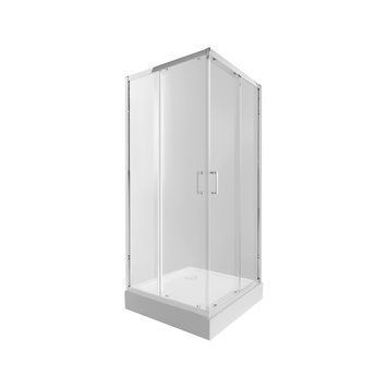 фото Набор Qtap душевая кабина Taurus CRM1099SC6 Clear 2020x900x900 мм + поддон Tern 309912C 90x90x12 см с сифоном