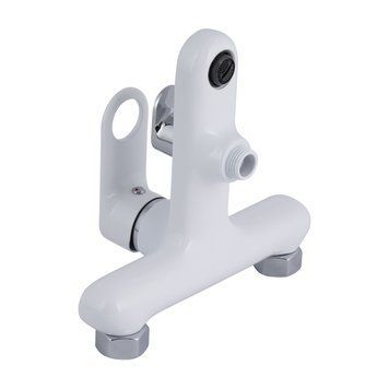 фотографія Змішувач для ванни Qtap Jay (з душовим гарнітуром) QTJAY259CRW45553 Chrome/White