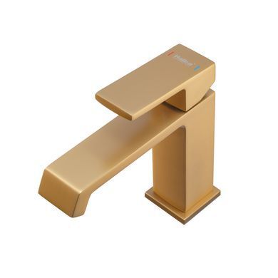 фото Змішувач для умивальника HAIBA GAUDI 001 BRUSHED GOLD (HB9583)