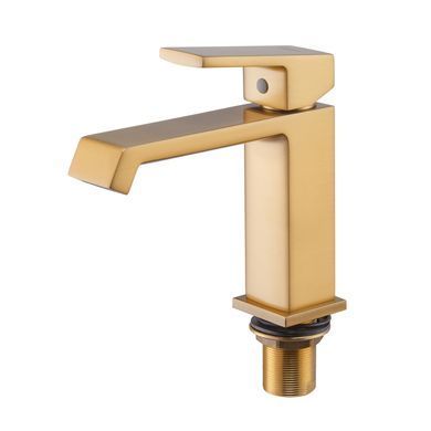 фото Змішувач для умивальника HAIBA GAUDI 001 BRUSHED GOLD (HB9583)